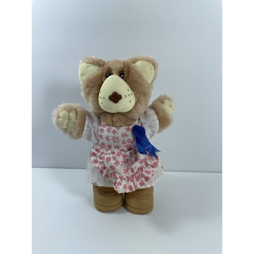 Vintage 7 Inch Furskins Plush Bear with outfit